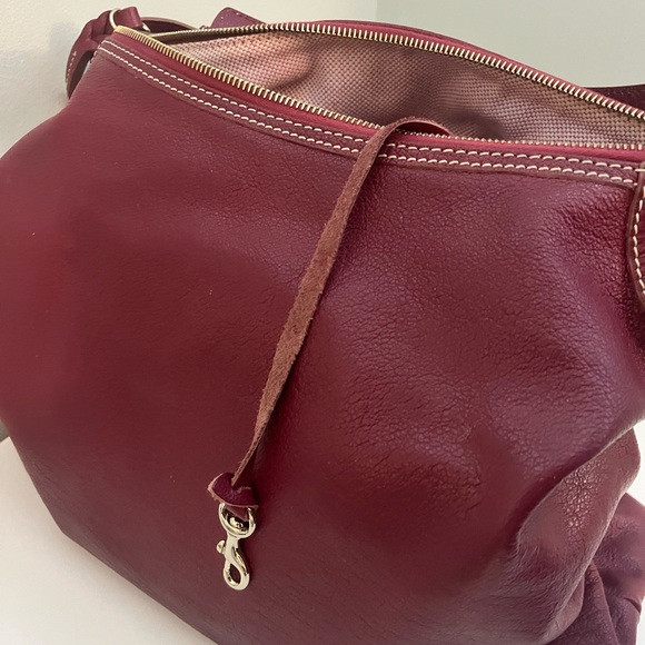 Dooney & Bourke Burgundy Leather Hobo Bag - Picture 14 of 14